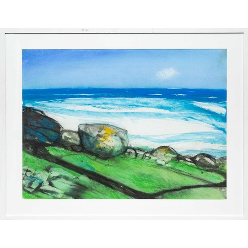 351 - Neil CANNING (1960) Coastal Study Mixed media on paper, 55 x 75cm, 71 x 91cm framed.