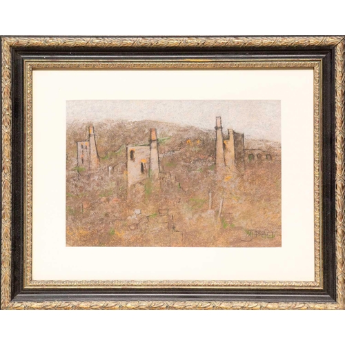 363 - Michael J. PRAED (1941) Engine Houses Pastel on paper, signed, 23 x 34cm, 46 x 55cm framed.