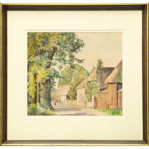 379 - Thomas Cooper GOTCH (1854-1931) Albury, Hertfordshire Watercolour, signed, 20 x 23cm, 35 x 35.5cm fr... 