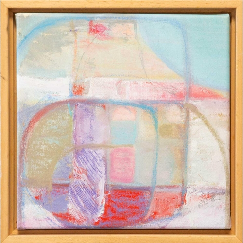 381 - Min WARDMAN (1951-2024) Poetry Oil on canvas, studio stamp verso, 25cm x 25cm, 28.5cm x 28.5cm frame... 