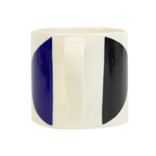 385 - Sir Terry FROST (1915-2003) A ceramic mug with printed abstract design in blue and black Printed wit... 