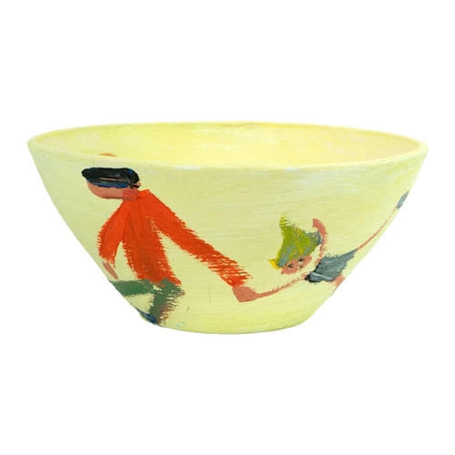 401 - Simeon STAFFORD (1956) Painted bowl, signed and dated to base, height 9cm.