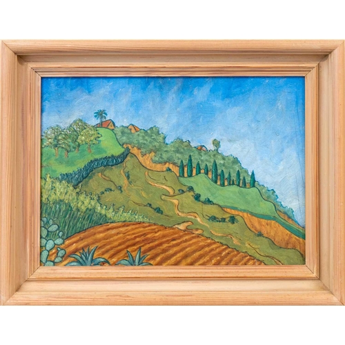 41 - Denis MITCHELL (1912-1993) Morocco, 1937 Oil on panel, further landscape to verso, 25 x 35cm, framed... 