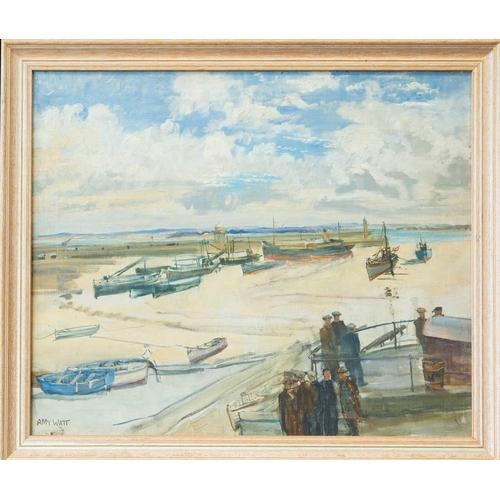 426 - Amy Millar WATT (1900-1956) St Ives Harbour Oil on canvas, signed, 49 x 59cm, 57 x 67cm framed.