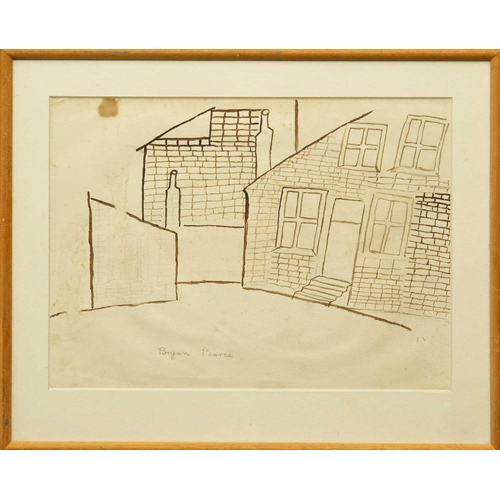 453 - § Bryan PEARCE (1929-2006) Back of St Ives Pencil and ink on paper, signed, 26 x 35cm, framed 36 x 4... 