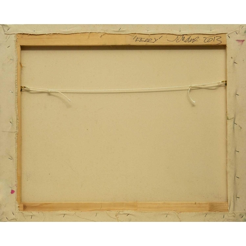 488 - James JUDGE (1958) Ferry, 2013 Oil on canvas, signed, inscribed and dated 2013 to verso, 60 x 75cm.