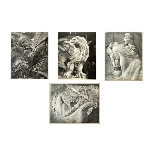 495 - Frederick Leslie KENETT (1924-2012) Griffin Four albumen prints of sculpture mounted on board, each ... 