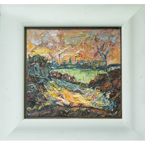 512 - Barrington TABB (1934) Rocks & Sea, Clevedon Oil on board, signed and inscribed to verso, 32 x 35.5c... 
