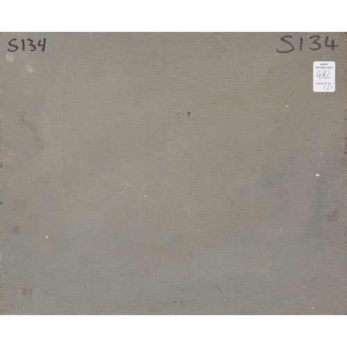 514 - George WEISSBORT (1928-2013) Slippers Oil on board, 31 x 35.5cm. Together with two other works by th... 