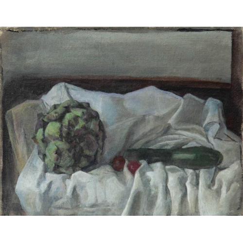 514 - George WEISSBORT (1928-2013) Slippers Oil on board, 31 x 35.5cm. Together with two other works by th... 
