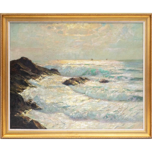 57 - Julius OLSSON (1864-1942) Summer Evening, St. Ives Oil on canvas, signed, 100 x 126cm, 118 x 144cm f... 