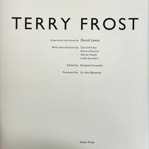 594 - 'Terry Frost' published by Scolar Press 1994, first edition, hardback, signed and with ink illustrat... 