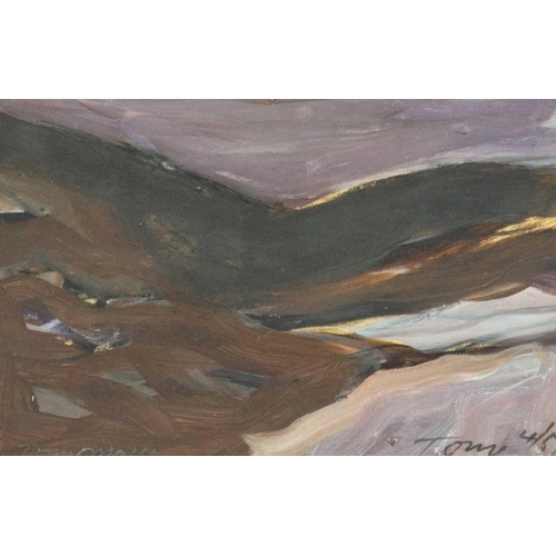 60 - Tony O'MALLEY (1913-2003) Three small landscapes  Gouache/mixed media on paper, each signed, two are... 