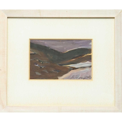 60 - Tony O'MALLEY (1913-2003) Three small landscapes  Gouache/mixed media on paper, each signed, two are... 