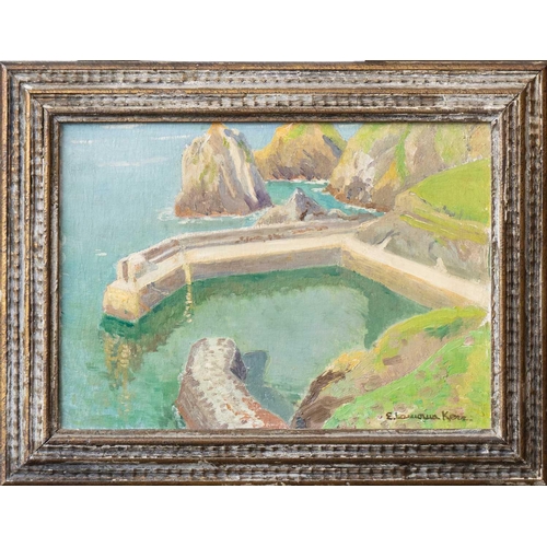 62 - Elizabeth Lamorna KERR (1905-1990) Mullion Cove Oil on board, signed, inscribed to verso, 24 x 34cm,... 