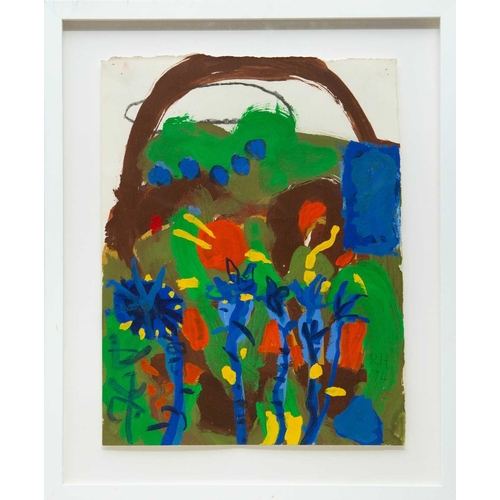 70 - Roger HILTON (1911-1975) Untitled (Landscape), 1974 Gouache, signed with initials and dated '74, 44 ... 