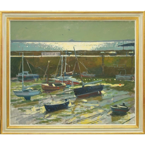 73 - § Ken HOWARD (1932-2022) Summer Morning, Mousehole (2005) Oil on canvas, signed, titled and dated 20... 