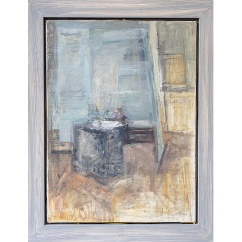 74 - Rose HILTON, nee Phipps (1931-2019) Interior Beckenham Art School, 1950 Oil on canvas, signed, furth... 