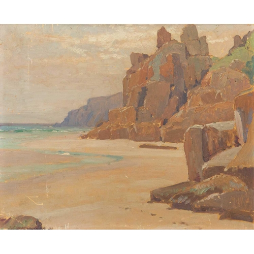 9 - Stanley Horace GARDINER (1887-1952) Pedn Vounder Oil on board, signed and dated '36, 33 x 39cm.