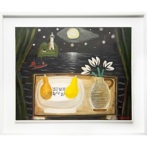 91 - Alan FURNEAUX (1953) A Moonlight Sonata Oil on canvas, signed, 61 x 76cm, 81 x 96.5cm framed.