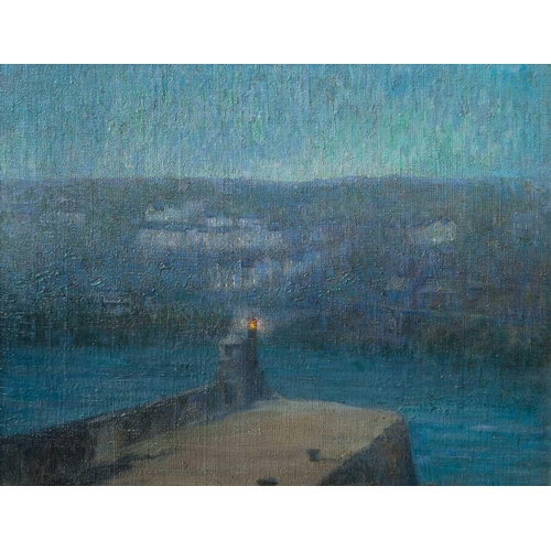 96 - Emily ALLNUT (1869-1944) St. Ives, Twilight Oil on canvas, signed, 41 x 54cm, 52 x 64cm framed.