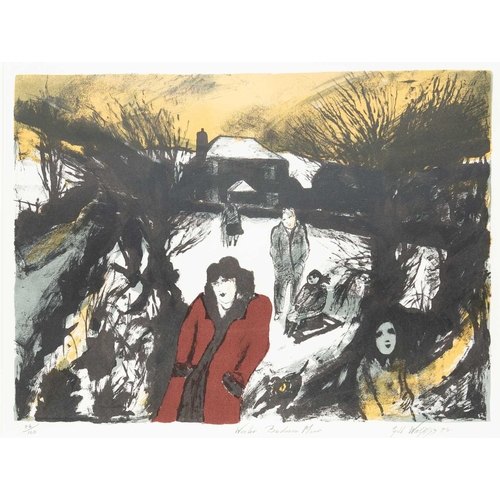 97 - ± Gill WATKISS (1938-2024) 'Winter Bodmin Moor’, 1978 Original coloured lithograph, numbered 86/100,... 