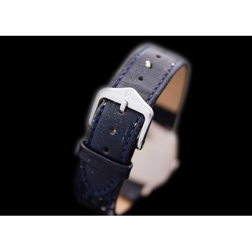 108 - PIAGET - A 1970's 18ct white gold lapis lazuli dial gentleman's manual wind dress wristwatch. Ref. 9... 