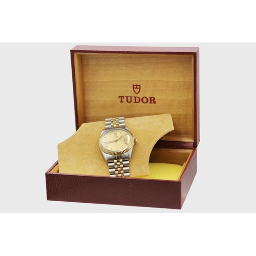 110 - TUDOR - An Oyster Prince Date-Day gold and stainless steel gentleman's wristwatch. Reference no. 946... 