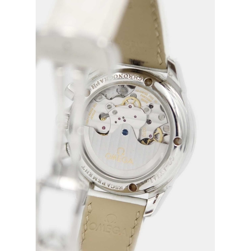 146 - OMEGA - A De Ville Co-Axial chronometer stainless steel diamond-set unisex automatic wristwatch. Ref... 