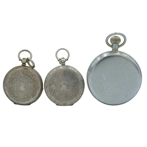 162 - A collection of seven pocket watches for repair or spares. To include a silver cased half-hunter by ... 