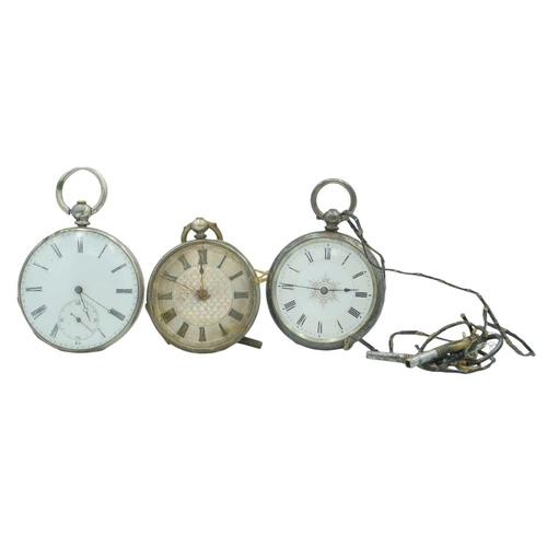 188 - A selection of pocket watches for repairs or spares. Including a gun metal button hole watch, three ... 