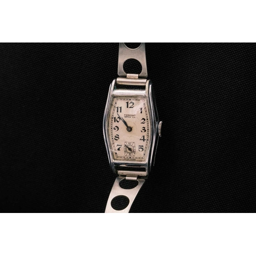 199 - Four Art Deco gentleman's manual wind nickel tank cased wristwatches. Including an Ingersol Elite wi... 