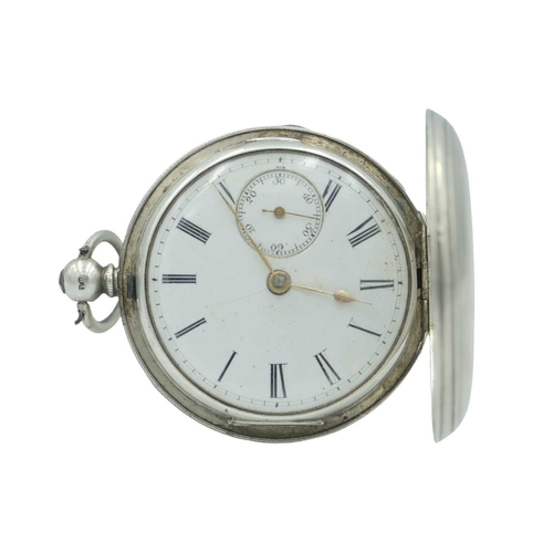 202 - Two silver-cased key wind pocket watches and a Roamer nickel cased crown wind pocket watch. One by W... 