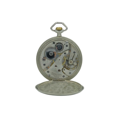 202 - Two silver-cased key wind pocket watches and a Roamer nickel cased crown wind pocket watch. One by W... 