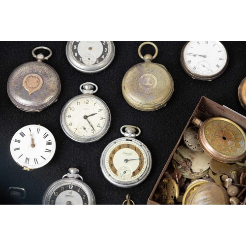 205 - A collection of pocket watches for repair or spares. To inlcude a silver pair case fusee verge signe... 