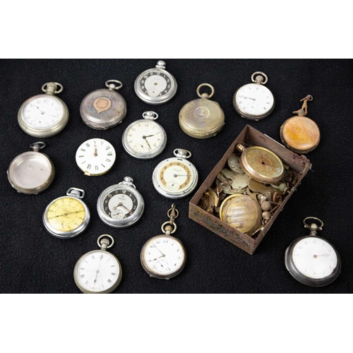 205 - A collection of pocket watches for repair or spares. To inlcude a silver pair case fusee verge signe... 