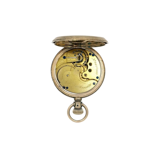 21 - ELGIN NATIONAL WATCH COMPANY - A gold-plated full hunter crown wind lever pocket watch. The signed w... 