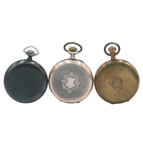 216 - A selection of three Swiss lever crown wind pocket watches. To include an .800 silver with Havila 15... 