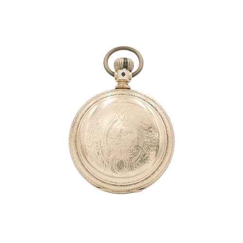 22 - WALTHAM WATCH CO. - A 'Hillside' gold-plated full hunter crown wind lever pocket watch. The signed d... 