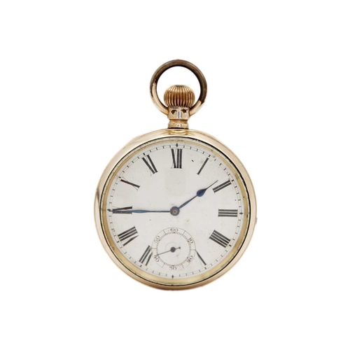 220 - A selection of four crown wind pocket watches. To include a gold-plated with PRIMEX lever movement, ... 