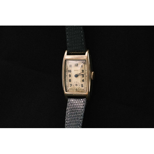 221 - Three Art Deco gentleman's manual wind tank wristwatches. One by Winegartens, in a nickel case, the ... 