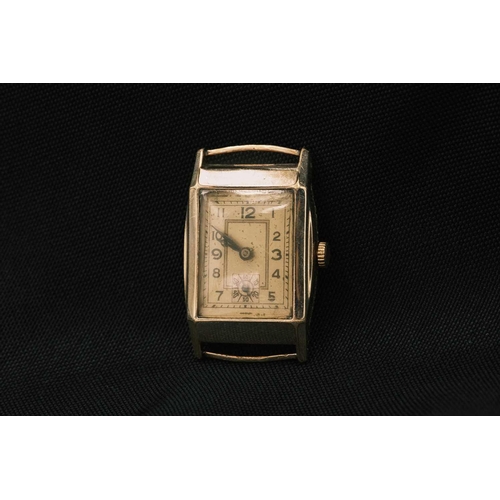 221 - Three Art Deco gentleman's manual wind tank wristwatches. One by Winegartens, in a nickel case, the ... 