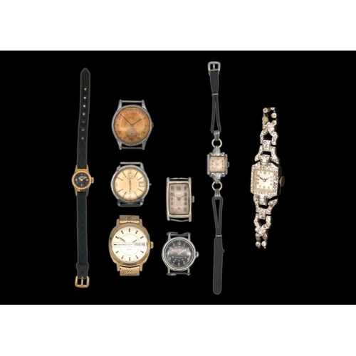 231 - A collection of eight mechanical wristwatches for repairs or spares. Including an Avia 15 jewels gen... 