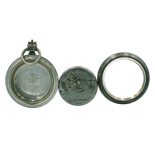 232 - Three pocket watches for repair or spares. To include a silver cased Elgin, the 17 jewel movement no... 