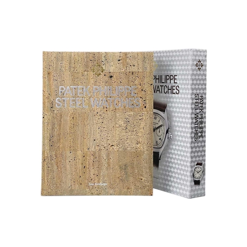 249 - PATEK PHILIPPE STEEL WATCHES - A book by John Goldberger. With a cork hardback cover, photographed a... 