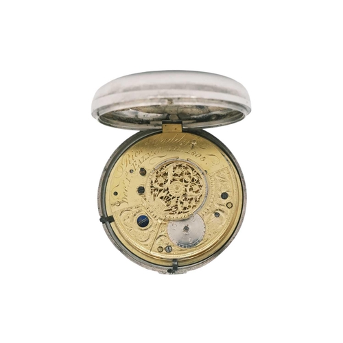 4 - CORNISH INTEREST - A George III silver pair case fusee verge pocket watch by Richard Caddy, Falmouth... 