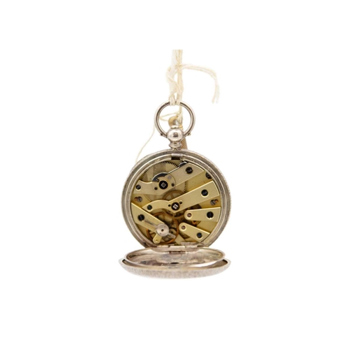 42 - An Elgin nickel cased pocket watch, a silver cased fob watch and a Railway Time Keeper nickel case. ... 