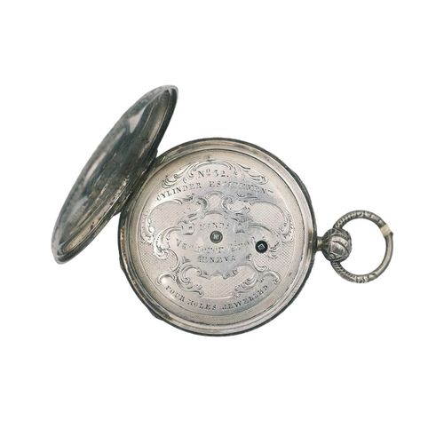 5 - VACHERON GIROD - A cylinder escapement silver cased key wind slim pocket watch. Circa 1805, the whit... 