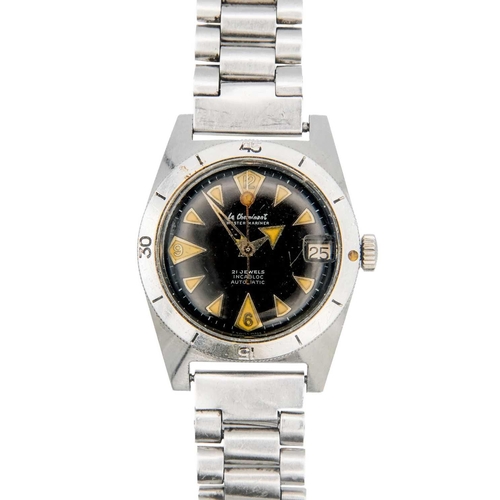 72 - LE CHEMINANT - A Master Mariner gentleman's automatic incabloc diver's wristwatch. The signed 28mm b... 