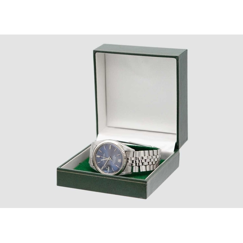 73 - ROLEX - An Oyster Perpetual Datejust gentleman's steel and white gold wristwatch, ref. 1601. Circa 1... 